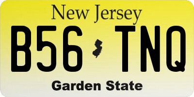 NJ license plate B56TNQ