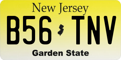 NJ license plate B56TNV