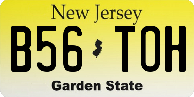 NJ license plate B56TOH