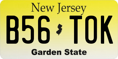 NJ license plate B56TOK