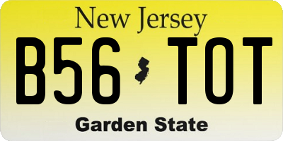 NJ license plate B56TOT
