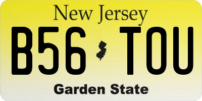 NJ license plate B56TOU