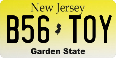 NJ license plate B56TOY