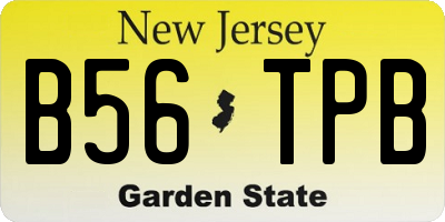 NJ license plate B56TPB