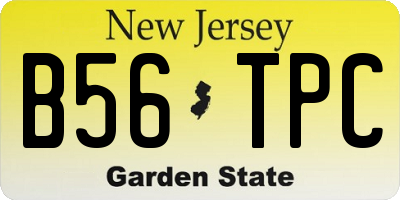 NJ license plate B56TPC