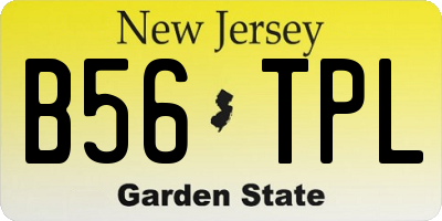 NJ license plate B56TPL