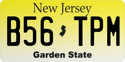 NJ license plate B56TPM