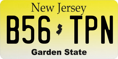 NJ license plate B56TPN