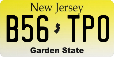 NJ license plate B56TPO