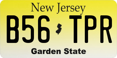 NJ license plate B56TPR