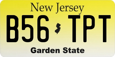 NJ license plate B56TPT