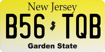 NJ license plate B56TQB