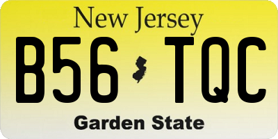 NJ license plate B56TQC