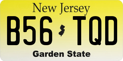 NJ license plate B56TQD