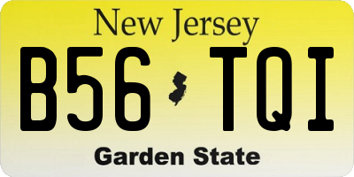 NJ license plate B56TQI