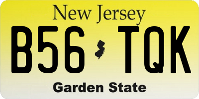 NJ license plate B56TQK