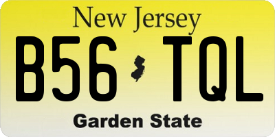 NJ license plate B56TQL