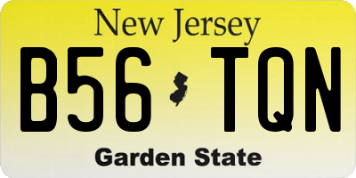 NJ license plate B56TQN