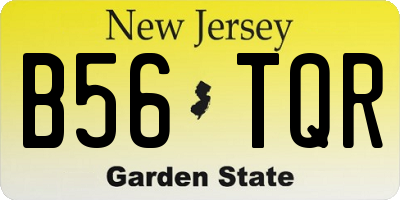 NJ license plate B56TQR