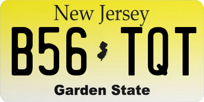 NJ license plate B56TQT
