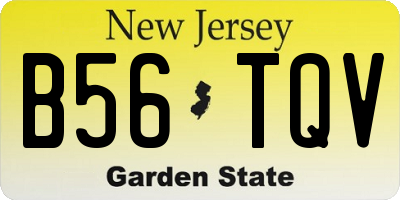 NJ license plate B56TQV