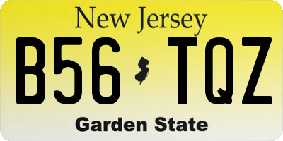 NJ license plate B56TQZ
