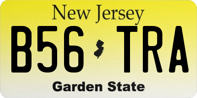 NJ license plate B56TRA