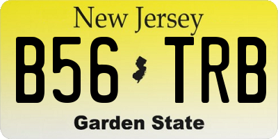 NJ license plate B56TRB