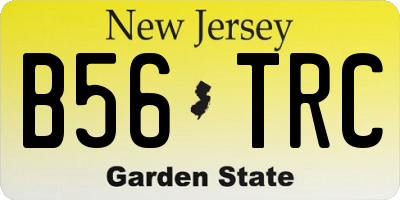 NJ license plate B56TRC