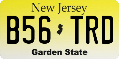 NJ license plate B56TRD
