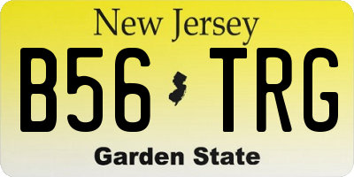 NJ license plate B56TRG