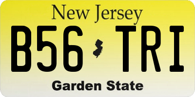 NJ license plate B56TRI