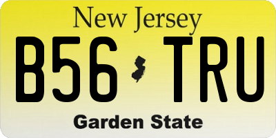 NJ license plate B56TRU