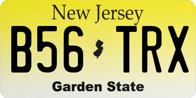 NJ license plate B56TRX