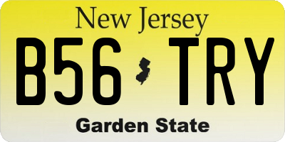 NJ license plate B56TRY