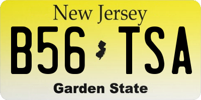 NJ license plate B56TSA