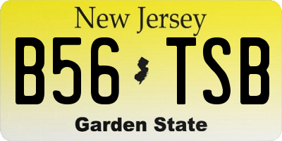 NJ license plate B56TSB