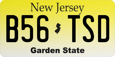 NJ license plate B56TSD
