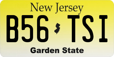 NJ license plate B56TSI