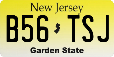 NJ license plate B56TSJ