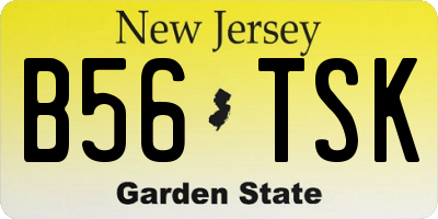 NJ license plate B56TSK
