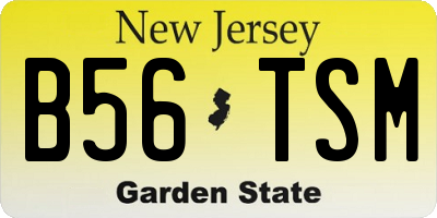 NJ license plate B56TSM