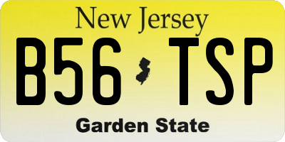 NJ license plate B56TSP
