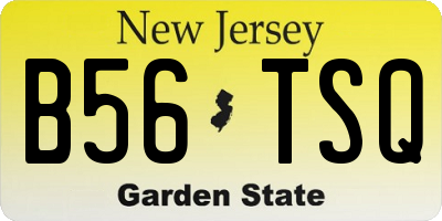 NJ license plate B56TSQ