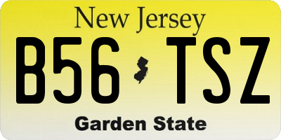 NJ license plate B56TSZ