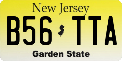NJ license plate B56TTA