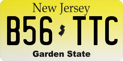 NJ license plate B56TTC