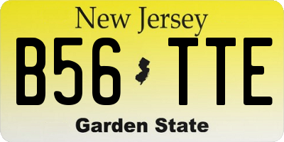NJ license plate B56TTE