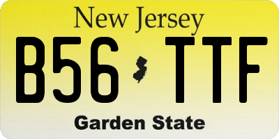 NJ license plate B56TTF
