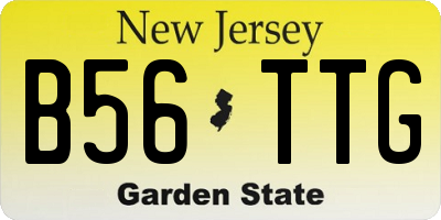 NJ license plate B56TTG